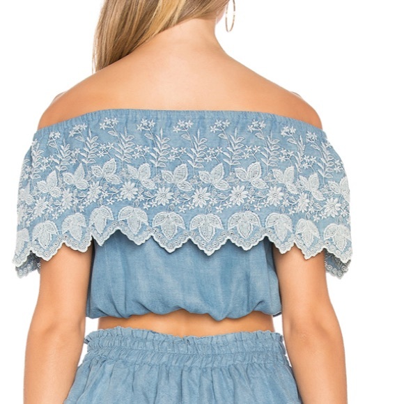 LoveShackFancy Tori Off the Shoulder Top - Picture 4 of 7